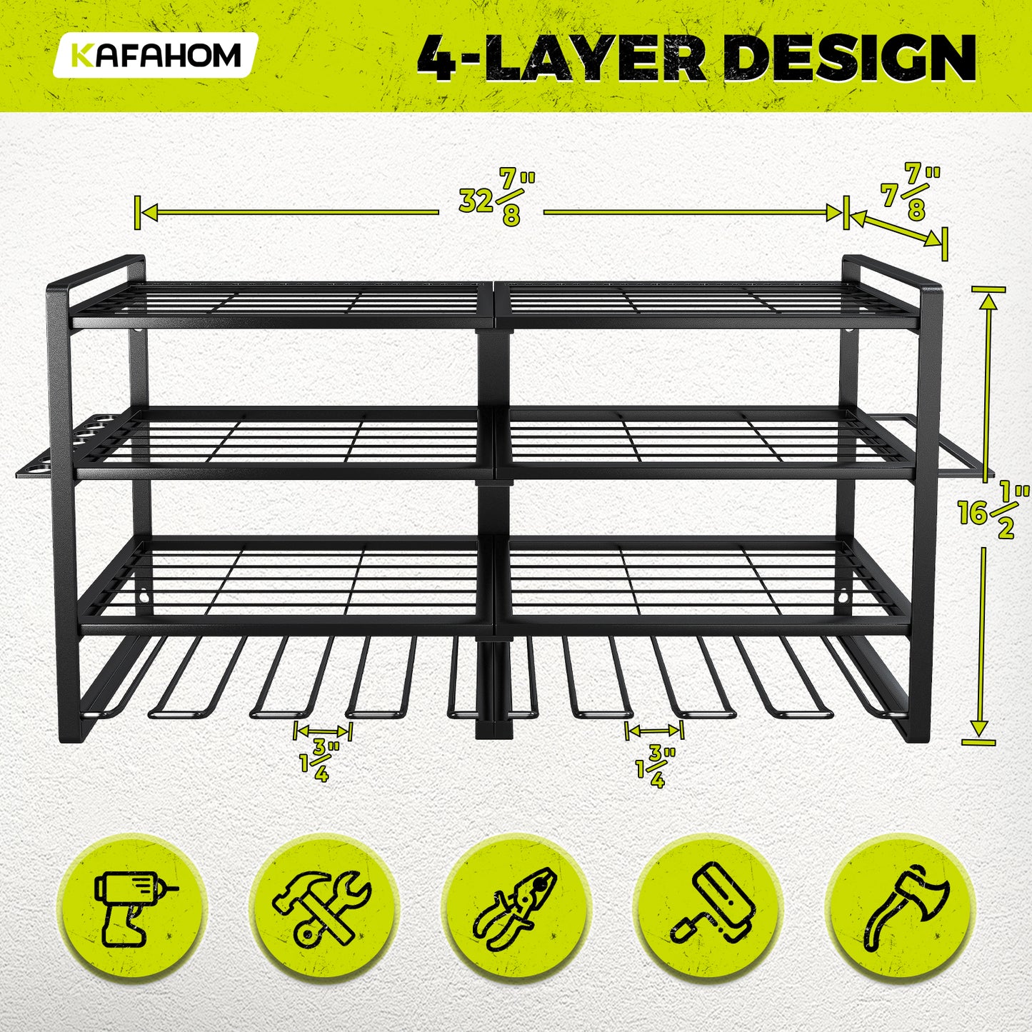 KAFAHOM 8-POSITION POWER TOOL ORGANIZER