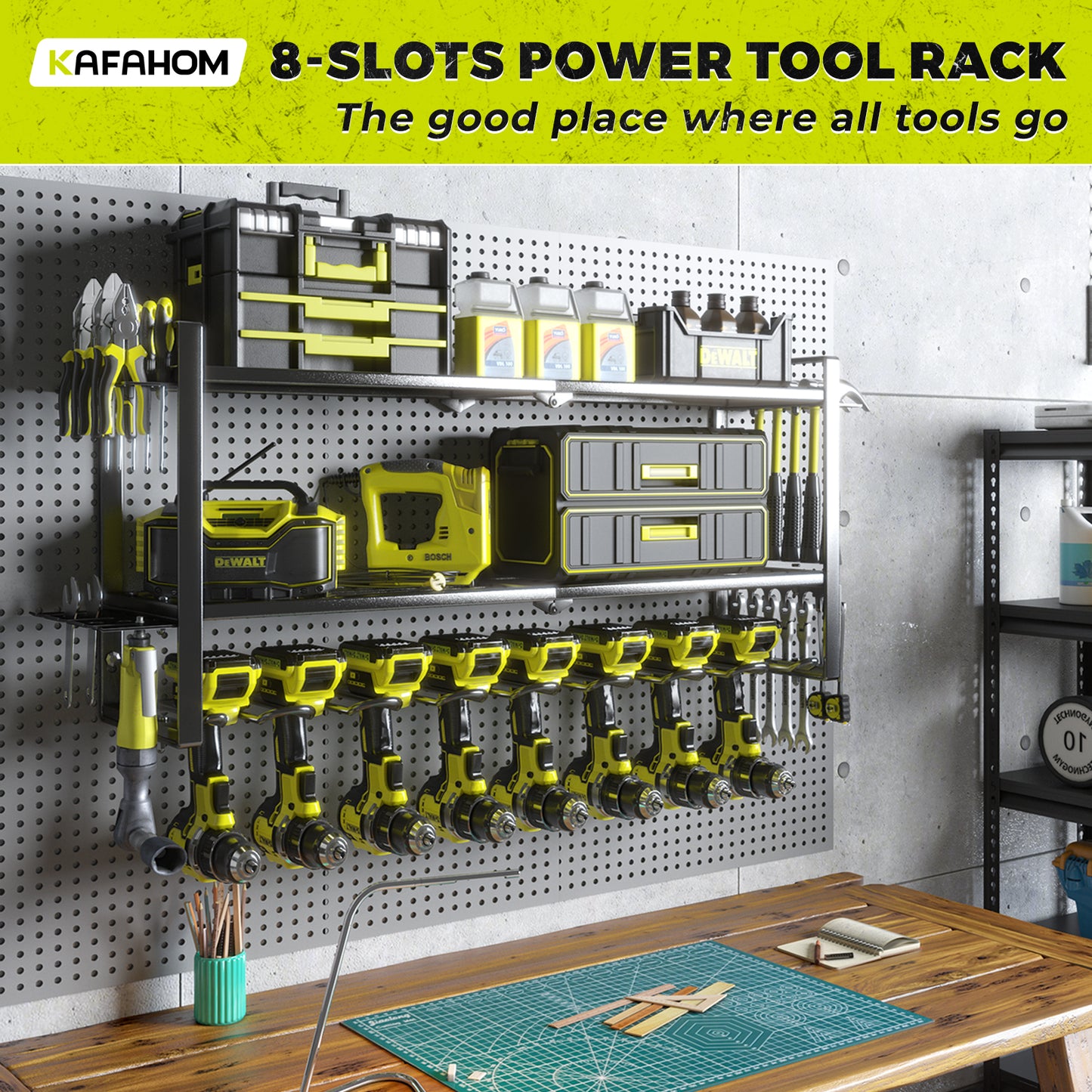 8-SLOTS POWER TOOL RACK