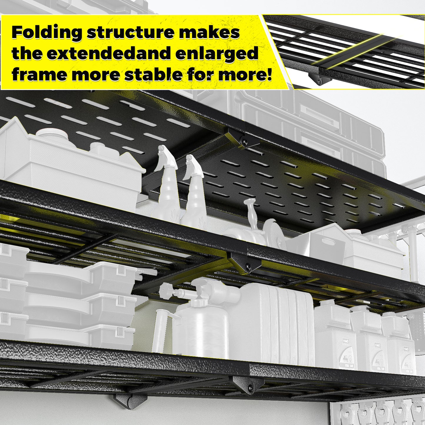 KAFAHOM 8-SLOTS POWER TOOL RACK-4LAYERS