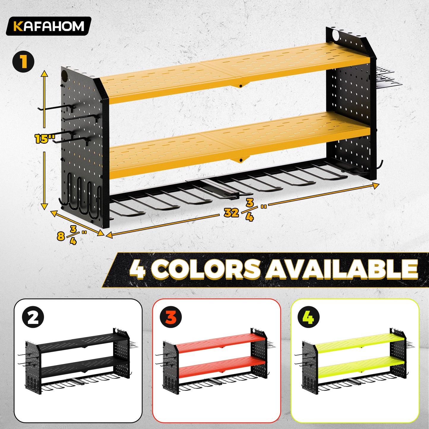 KAFAHOM TOOL STORAGE AND ORGANIZER-YELLOW