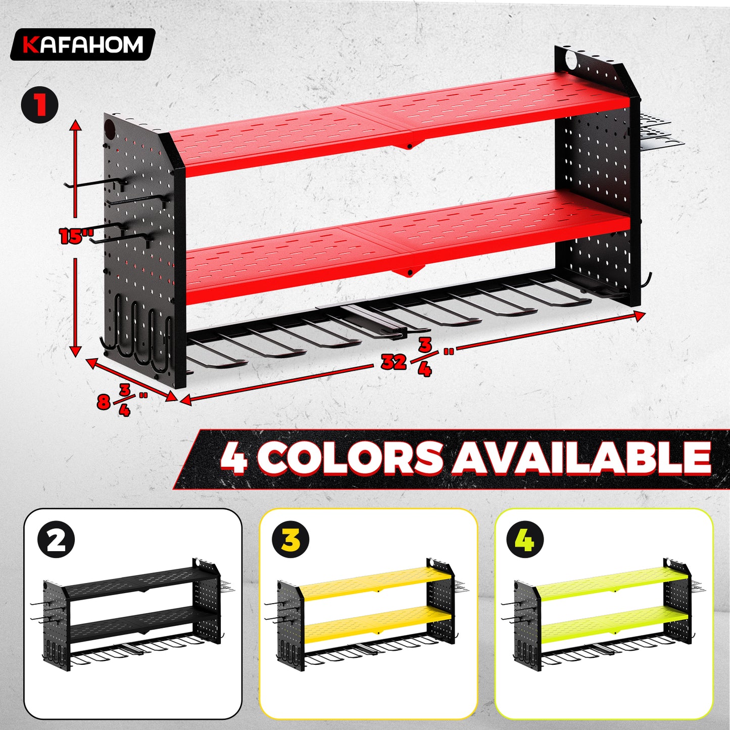 KAFAHOM TOOL STORAGE AND ORGANIZER-RED