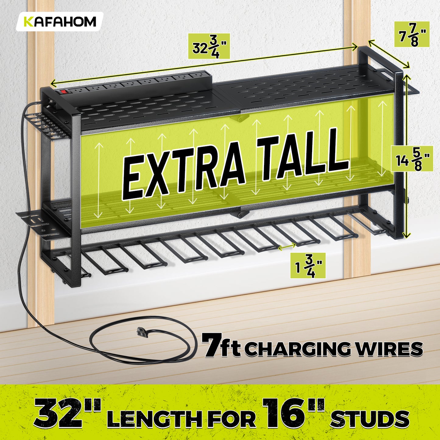 KAFAHOM TOOL HOLDER WITH CHARGING STATION-3 LAYERS