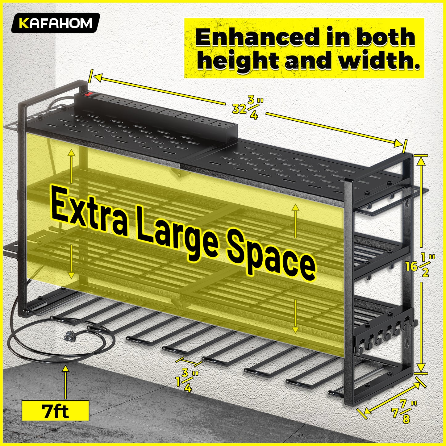 KAFAHOM EXTENDED 4-TIER RACK