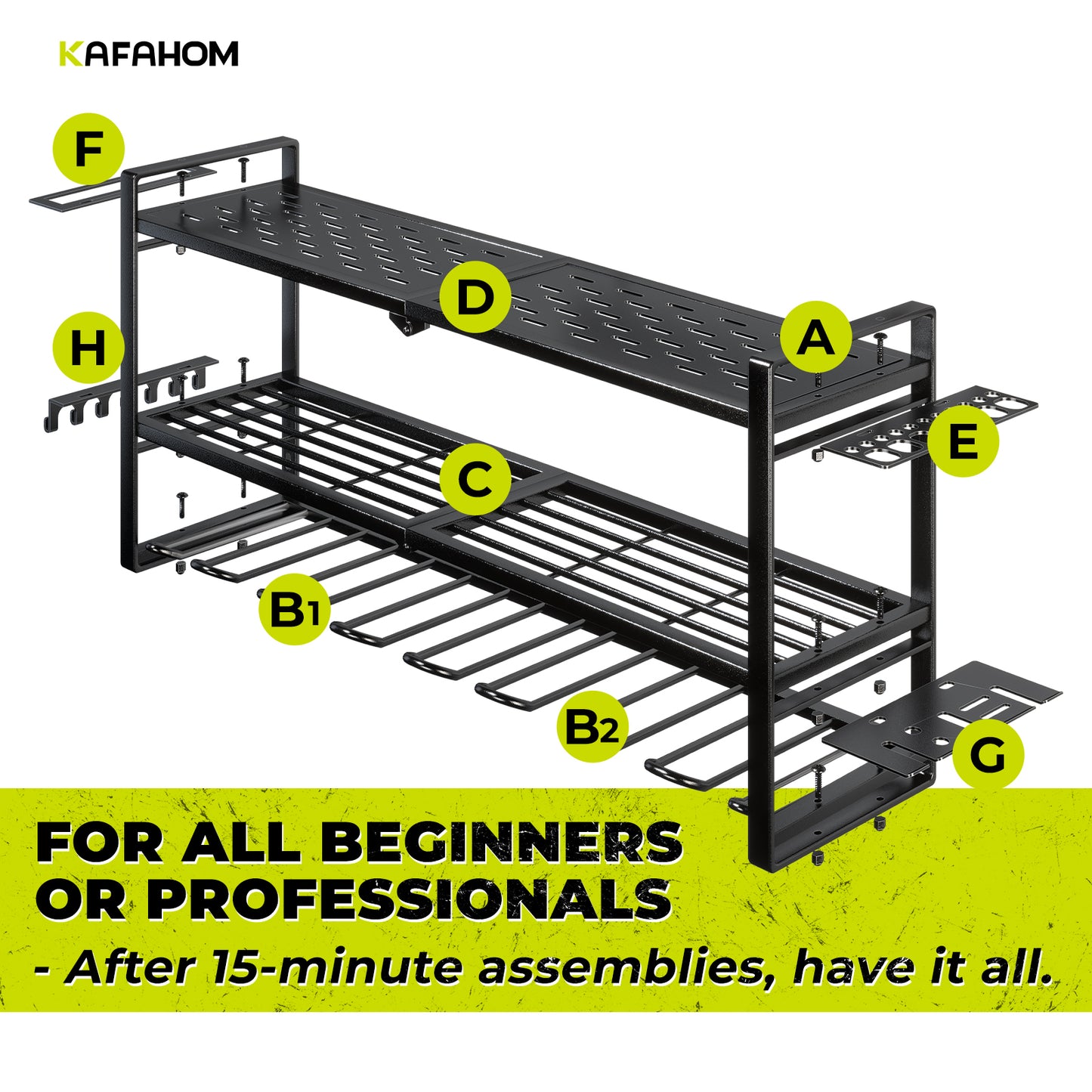 8-SLOTS POWER TOOL RACK