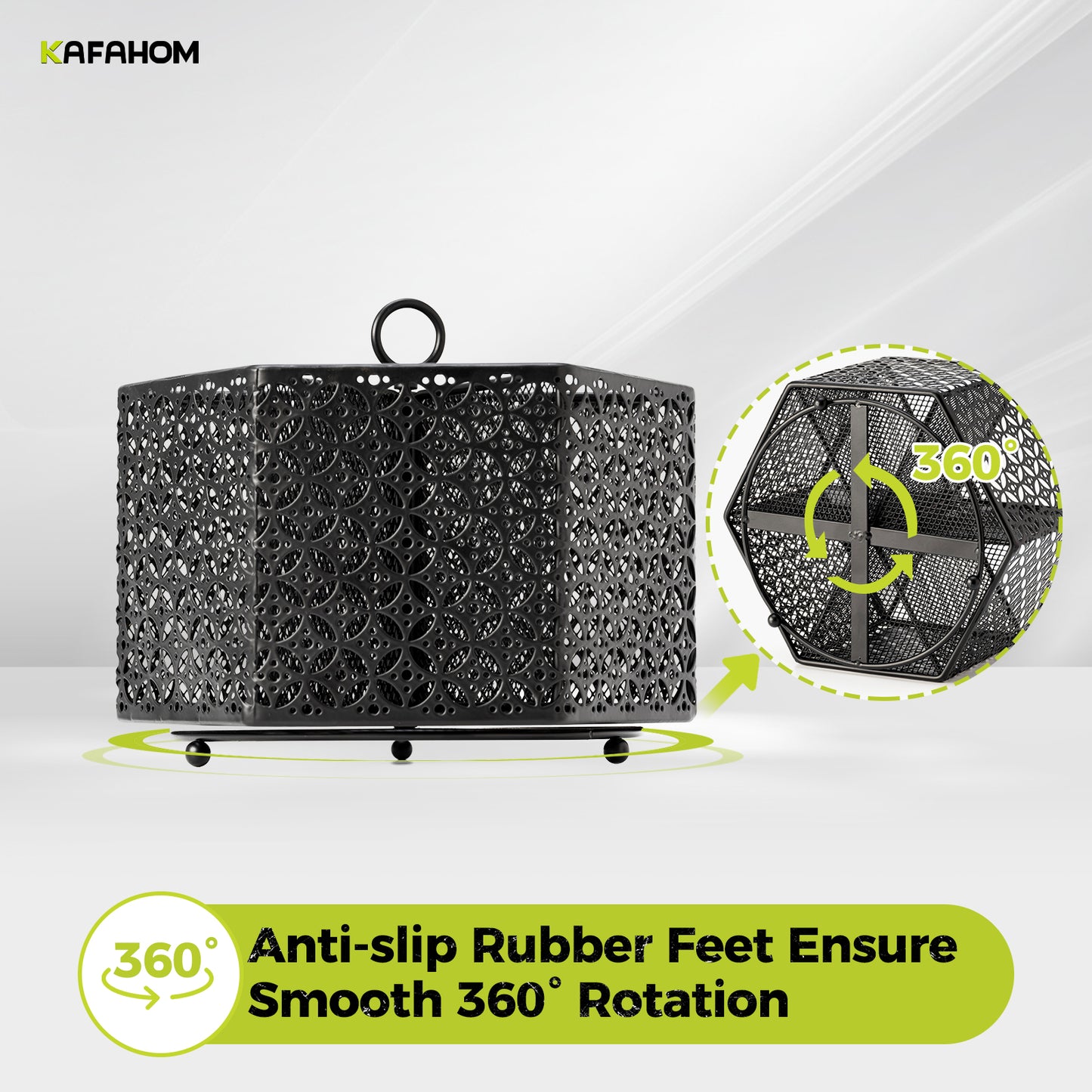 KAFAHOM 360 Rotating Tool Organizer with Handle, 6 Compartment Storage Rack