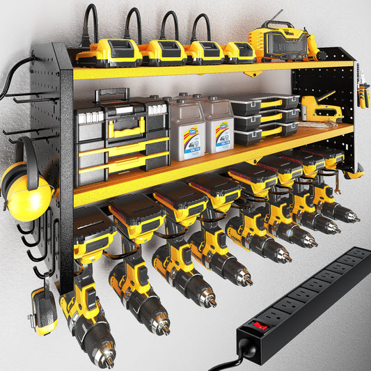 KAFAHOM TOOL RACK WITH POWER-YELLOW