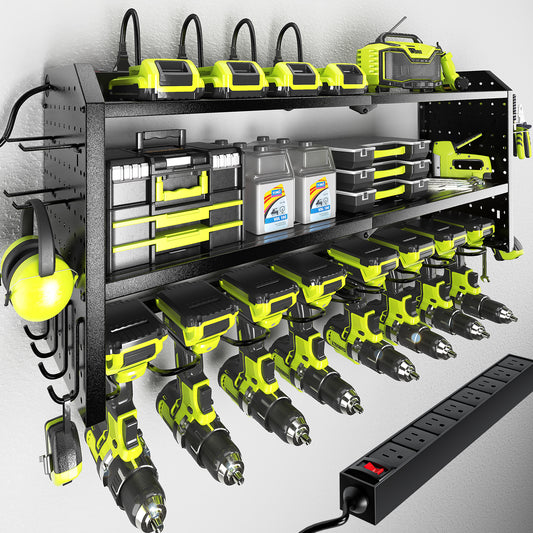 KAFAHOM POWER TOOL RACK WITH POWER