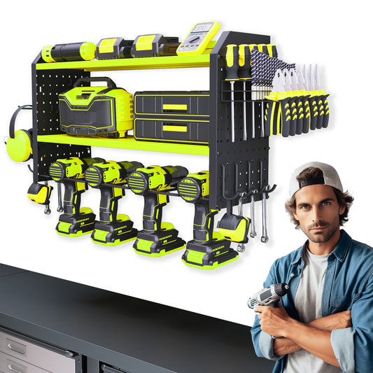 KAFAHOM 4 DRILL HOLDER-POWER TOOL ORGANIZER-GREEN